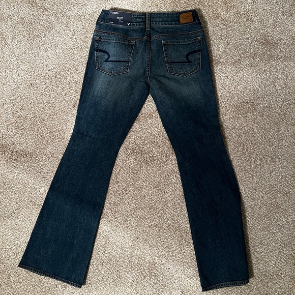 American Eagle jeans (2010) skinny flare leg size 2 short low rise - Picture 5 of 6